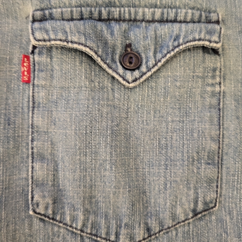 Levi's Button Down Denim Cotton - image 2